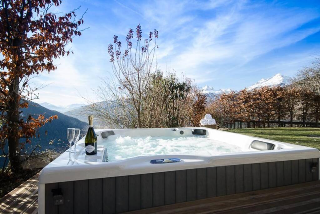 Paisible Chalet Montagne Avec Option Jacuzzi Séez Zewnętrze zdjęcie